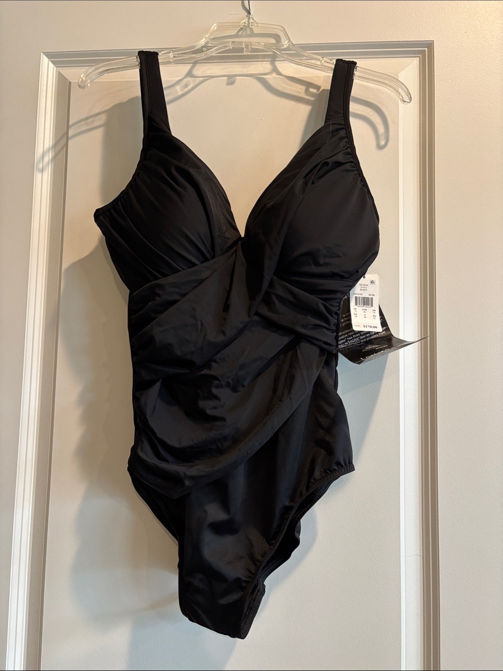Miraclesuit Sleek Black One-Piece Swimsuit